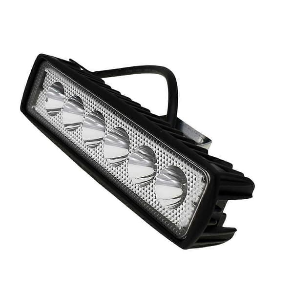 18W 6LED Arbejdslygte Offroad Kørelys 4WD ATV Spot Floodlight til SUV Lastbil Bil Sort