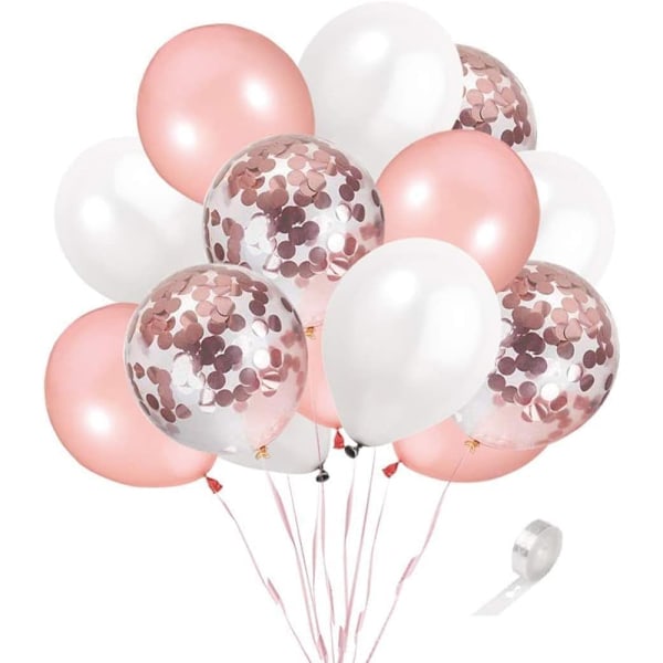 Pärlvita Latexballonger, Bröllopsfestdekoration Giftfria Hållbara För Födelsedagsfest Babyshower, Lätta Att Göra En Rosett Idealiska För Olika