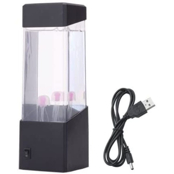 Jellyfish Lamp Aquarium Night Light USB -laddning med 7 färger