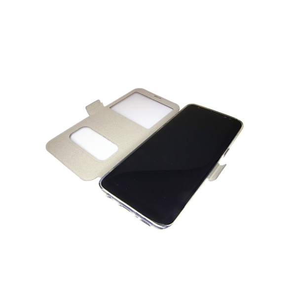 TOPPEN Samsung Galaxy S8+/S8 Plus Flip Dual View Cover Med Magnetlås Grön