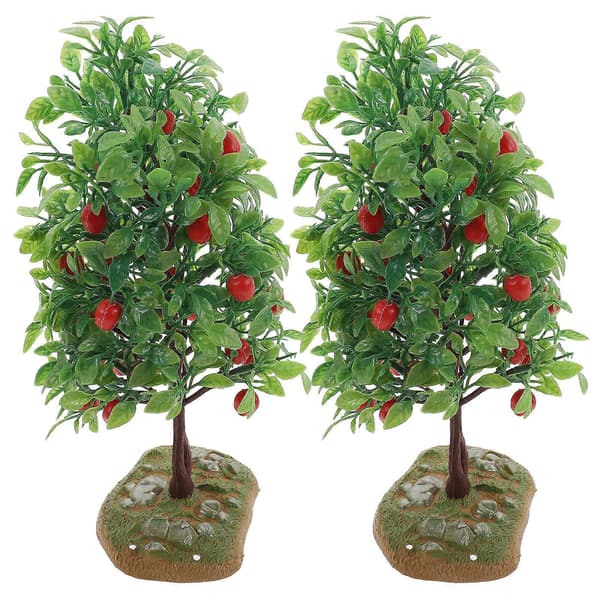 2 stk simulering frukttre dekorasjon tre landskapsarbeid ornament sandbord dekor