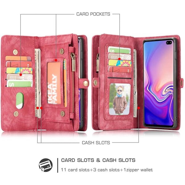 CaseMe 008 för Samsung S10 plus|röd