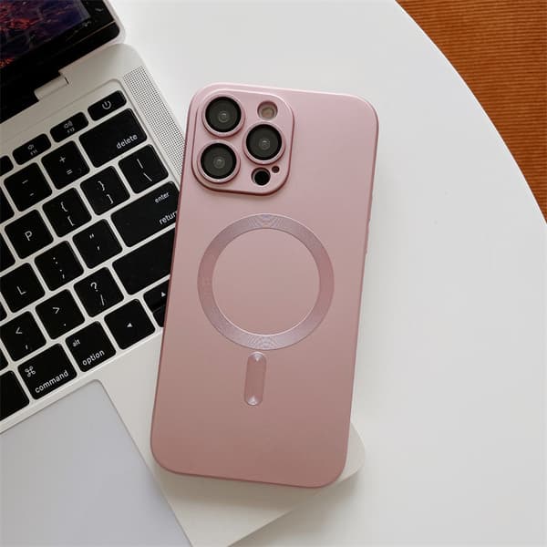 Magnetisk sug velegnet til Apple 15 telefoncover, lyserød flydende me