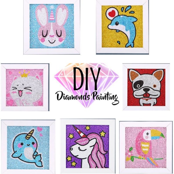 Diamond Painting Diamantmålning 5D med Ram- Bäst födelsedagspresent Model 9