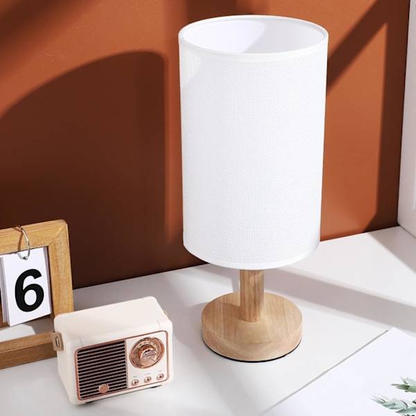 Vit lampskärm - Liten lampskärm i linnetyg E27 lampskärmar för bordslampor, golvlampor, sänglampa, vägg
