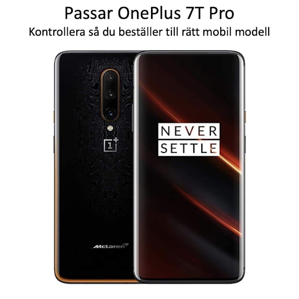 OnePlus 7T PRO skärmskydd 9H passar skal fodral hörlurar - Transparent OnePlus 7T Pro
