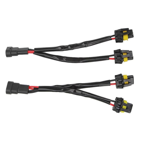 2 stk. 9005 9006 Han til Hun Forlygte 2-vejs Splitterledninger Forlygteadapterkabel til Lastbil Pickup LED-ledningsstik