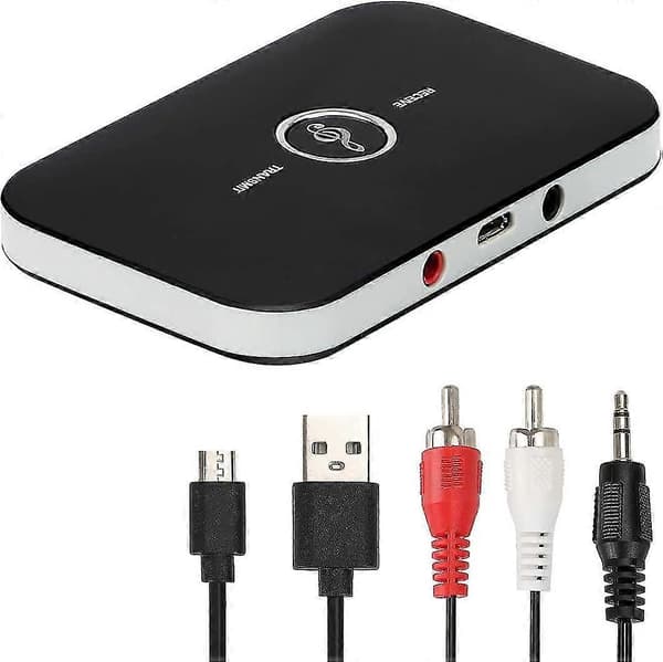 Bluetooth 5.0 Mottakeradapter, 2-i-1 Mottaker Sender med 3,5 mm Lydutgang Rca Audio Bluetooth Adapter/konverter