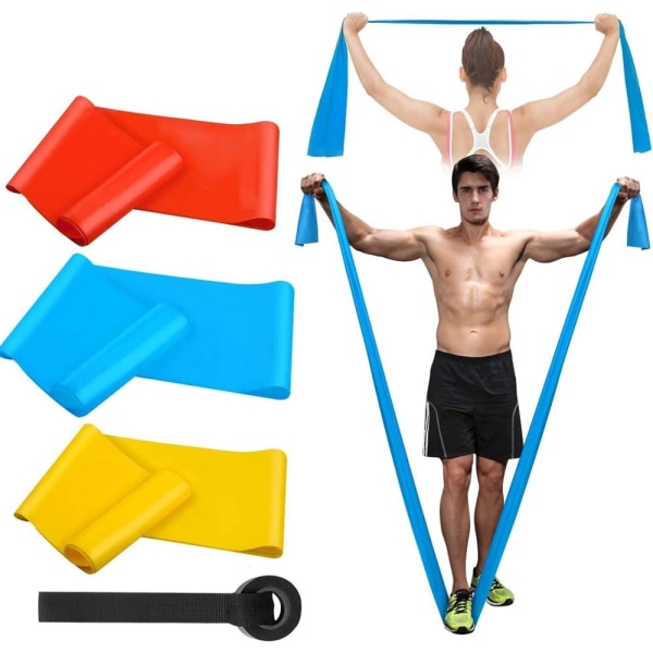 3 st Elastiska Stretchband För Fysisk Träning Yoga Fitness