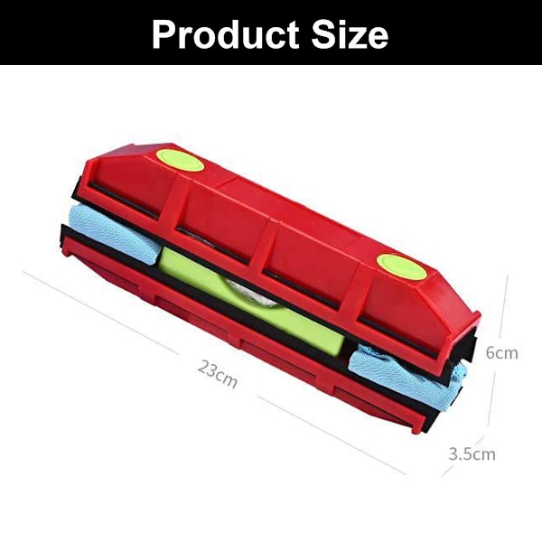 Fönsterputsningsguide, Magnetisk fönsterputsare med triangulär design och vattenförvaringsutrymme för problemfri rengöring (20-28 mm)