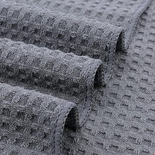 (Grå 30x30 cm) 8 Ultra Premium Mikrofiber Kökshanddukar - Hand/Diskar - Bikakestruktur