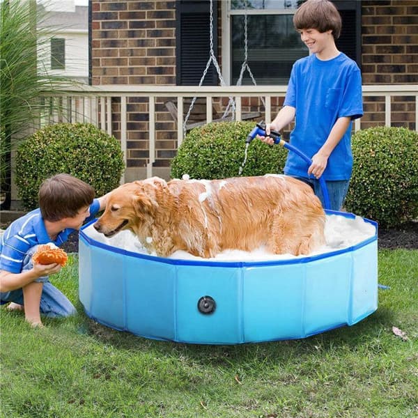 PVC Husdjurspool Portabel Vikbar Pool Hundar Katter Bad