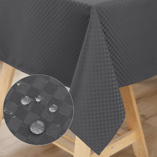 (Svart) Polyester stoff rektangulært duk 80x120cm, vanntett