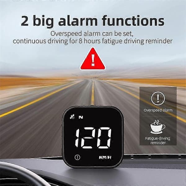 HUD Bil Meter Bord Hastigheds Alarm GPS -up Display Auto Elektronisk Tilbehør Passer Til Alle