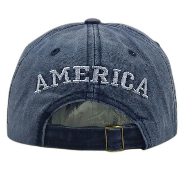 Monogram amerikansk flag bomulds baseballkasket