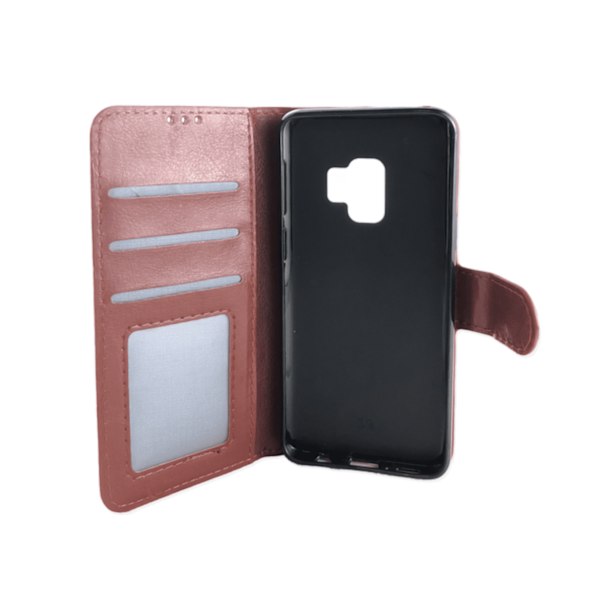 Samsung Galaxy S9 PLUS Plånboksfodral i Läder (3 kort) - 7 Färger - Rosa rosa