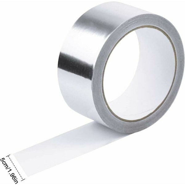 Kraftig aluminiumfolietejp för diverse applikationer, vattentäta och flamskyddande egenskaper säkerställer säkerhet och hållbarhet, 50 mm x 20 m