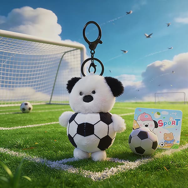 Set med 2 2026 World Cup Valp Plyschknappar