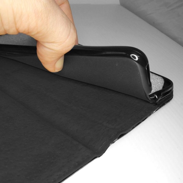 iPhone 12 Pro Max Plånboksfodral Fancy Case + Handlovsrem Svart Svart