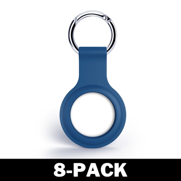 Airtag Apple Skal Silikon Med Nyckelring Blå 1-Pack