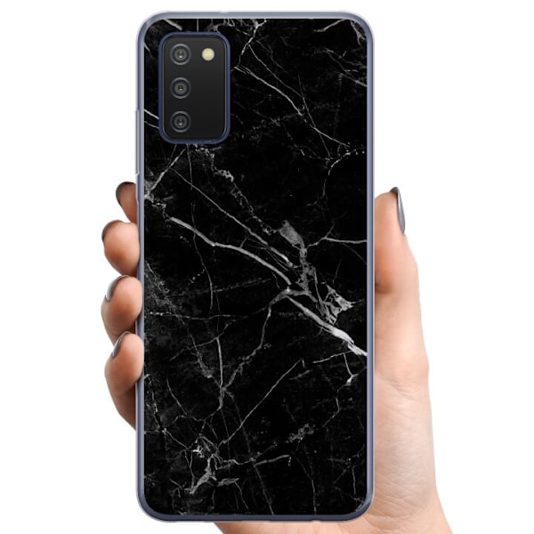 Samsung Galaxy A03s TPU Mobilskal black marble