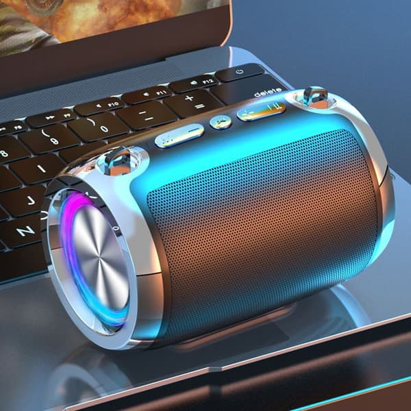 Smart Bluetooth-högtalare med dubbla membran, stereosurround, subwoofer och hög volym för utomhus- och hemmabruk