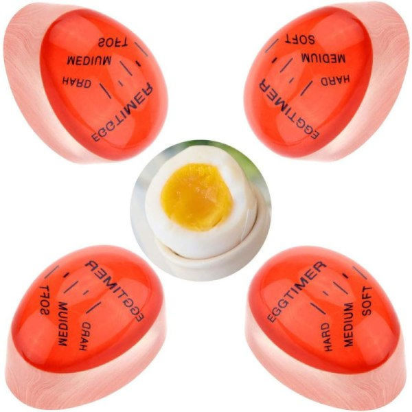 Egg Timer, 4-pack fargeendrende eggtimer