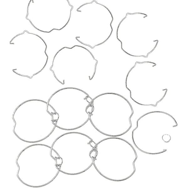 30-pack fjäderlåsringar för GU10 MR16, 50 mm diameter, för infällda spotlights, LED- och halogenlampor