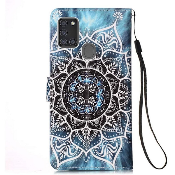 Plånboksfodral Samsung Galaxy A21s – Blå Mandala