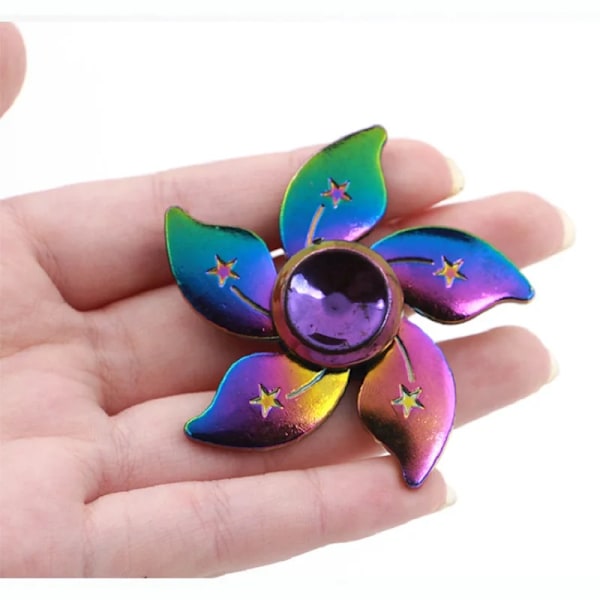 Het Regnbåge Metall Fidget Spinner Zinklegering Färgglada Hand Spinner Antistress Leksaker för Barn Vuxna Gåvor för Barn Vuxna