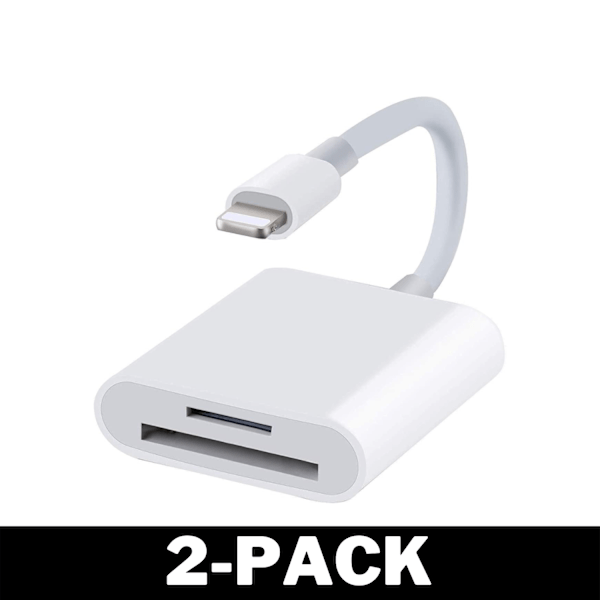 Lightning till SD Kortläsare iPhone Vit-SD Card Reader 1-Pack