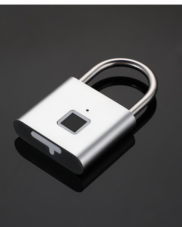 Fingeravtryckshänglås, IP67 vattentätt, nyckellöst, USB-uppladdningsbart,