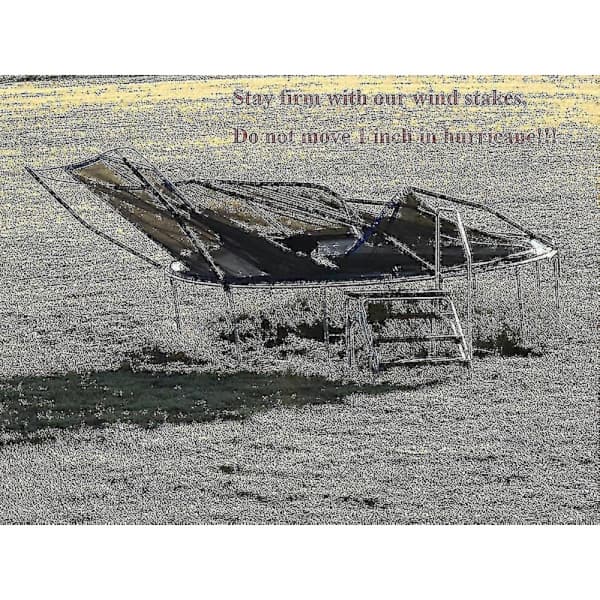 Trampolinspiker, kraftige teltplugger, galvaniserte U-ankere, 8 stk.