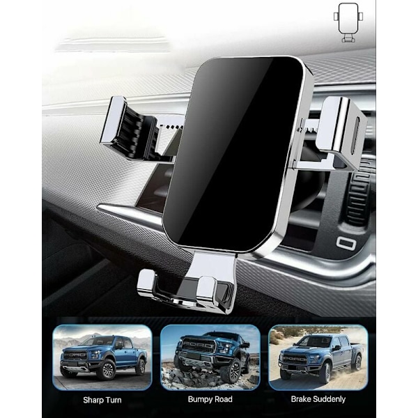 Gravity Slide-In Biltelefonhållare för 2019-2025 Toyota RAV4, Auto Lock Arm-Slots Säkerställer ett Fast Grepp, Perfekt för Alla Äventyr, Universell