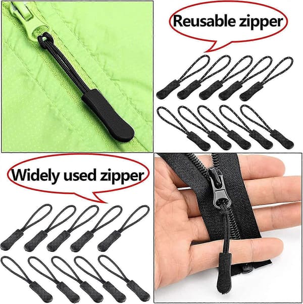 20 Stykker Glidelåsforlenger, Nylon Glidelåstrekk