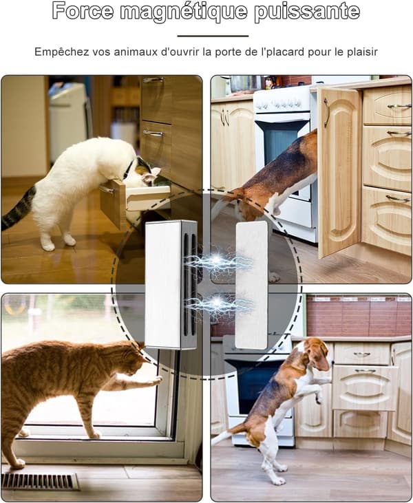 Kraftfullt Magnetiskt Dörrlås för Skåp, 2-pack