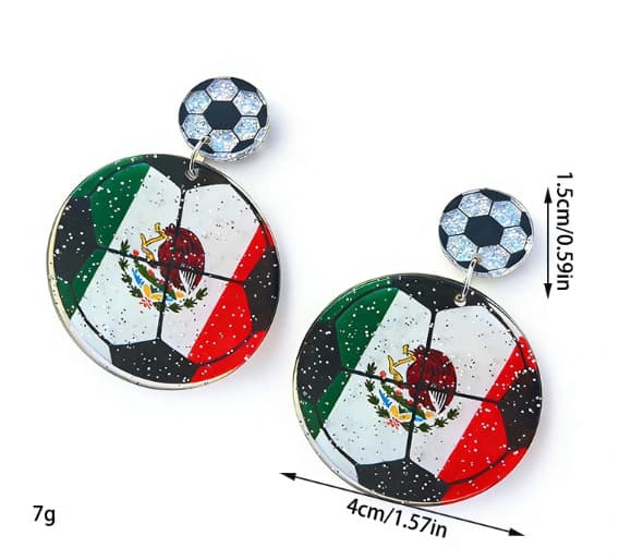 2026 USA-Canada-Mexico World Cup Akryl Øredobber