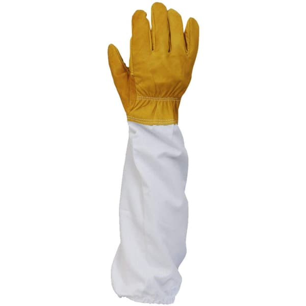 1 par biodlingsutrustning fårskinnshandskar vit polyester bomull
