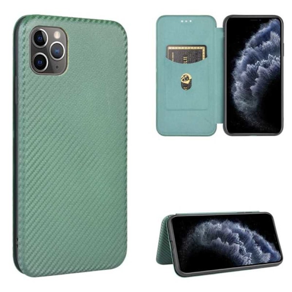 iPhone 11 Pro Flipfodral Kortfack CarbonDreams Grön Grön