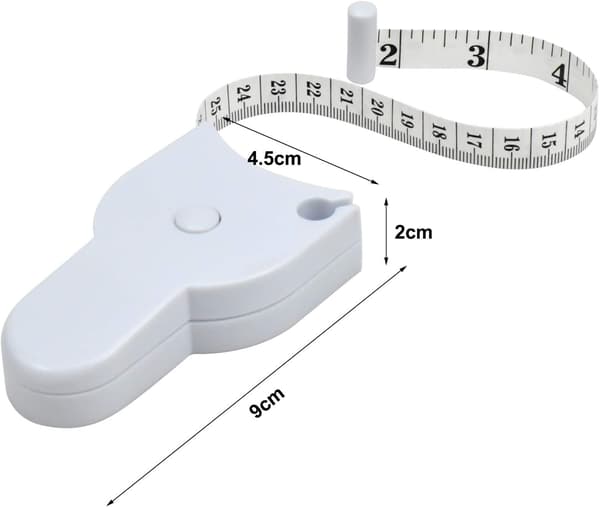 150 cm Infällbart måttband, vitt mjukt måttband, sömnad T
