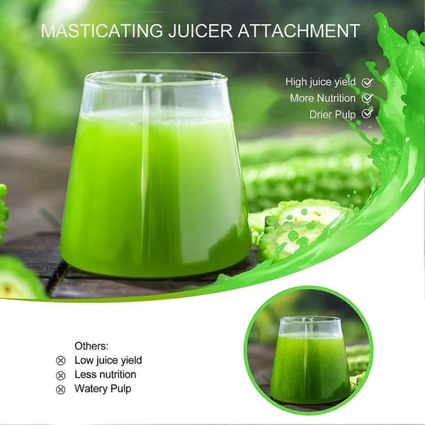 Masticerende juicerfeste for miksere, masticerende juicer i rustfritt stål, sakte juicerfestedeler