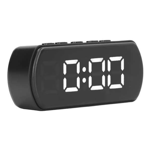 Digital väckarklocka, stor LED-display med smart ljussensor, modern design för enkel användning i sovrum eller kontor (svart)
