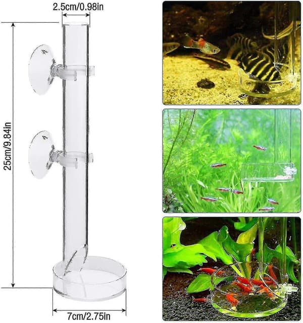 Rekefôringsrør Akryl Reketakvarium Montert Fôringsrør Fôring (25cm)