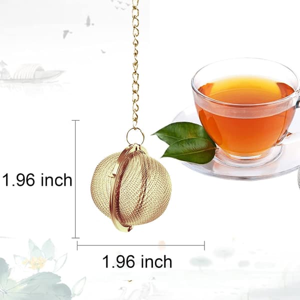 Ubesværet brygning tebold i rustfrit stål, alsidig infuser med ekstra fint net til varm iskaffe, sæt med 2 stk. i rustfrit