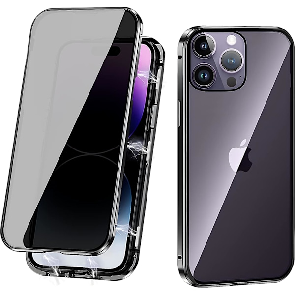 Sekretess dubbelt magnetiskt skal iphone 13 silver silver
