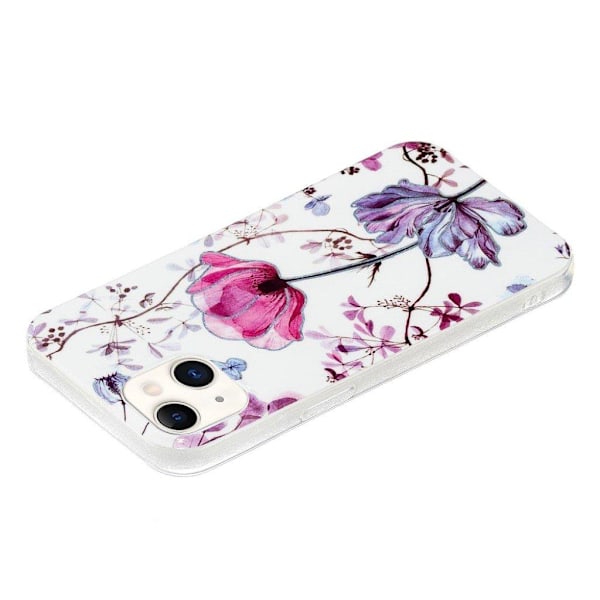 Marmormotiv iPhone 13 Mini skal - Lotus multifärg