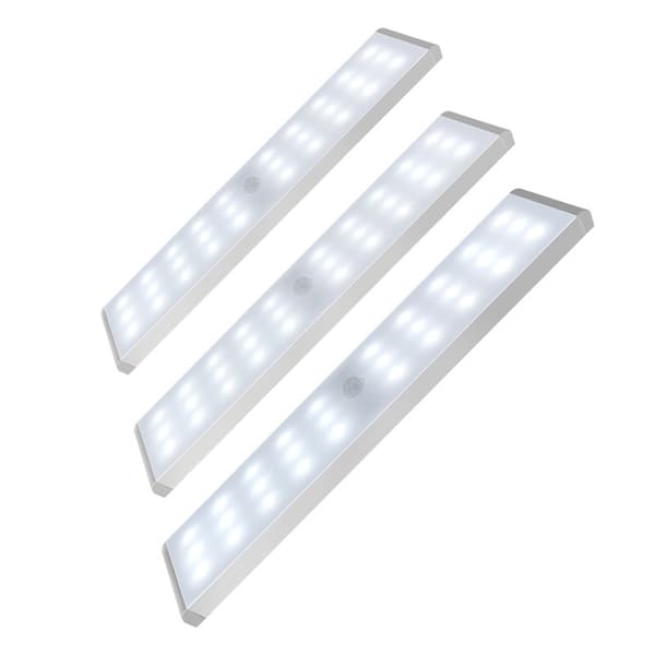 3-pack LED-skåpbelysning, nyaste USB-uppladdningsbara 30 LED-rörelse