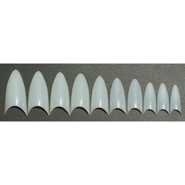 500st nageltippar stiletto tippar mjölkvita lösnaglar nageltips Mjölkvit