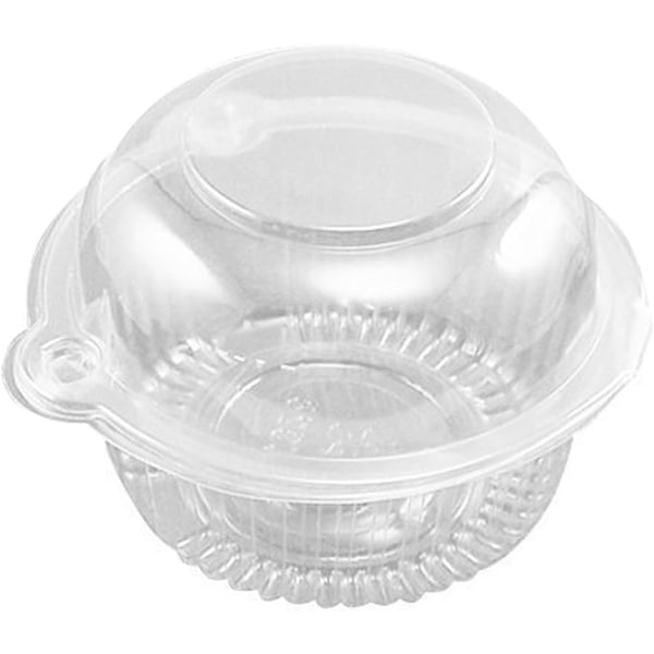 Klart Kupollock Muffinsbehållare, Miljövänligt Material Säkerställer Säker Förvaring, Hög Transparens för Attraktiv Visning (50-pack)