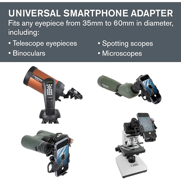 Universell Adapterfäste, Mjukt Materialskydd För Din Enhet, Passar Okular Från 35mm Till 60mm Inklusive 1,25 Tum Och 2 Tums Teleskop